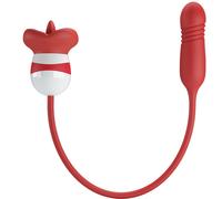 PRETTY LOVE Ashlynn - Masturbador vibrador con forma de boca (rojo)