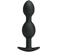 PRETTY LOVE Bolas Anales Silicona 12.5 CM Negro - Diseño Ergonómico Para Estimulación Única