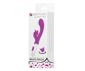 Pretty Love Butterfly Kiss Rabbit - Fuchsia