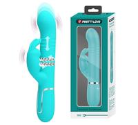 PRETTY LOVE - VIBRADOR COALE RABBIT PERLAS VERDE AGUA