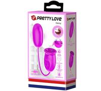 PRETTY LOVE FLIRTATION DAISY HUEVO DUAL VIBRADOR RECARGABLE MORADO