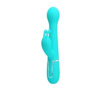 PRETTY LOVE - DEJON VIBRADOR RABBIT 3 EN 1 MULTIFUNCIÓN VERDE AGUA