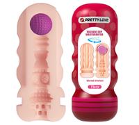 Pretty Love Flora - Masturbador tipo vagina con ventosa y canal texturizado