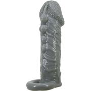 PRETTY LOVE - FUNDA REALÍSTICA ALARGADORA Y RETARDANTE PARA PENE GRIS