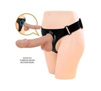 PRETTY LOVE - HARNESS BRIEFS ARNÃS UNIVERSAL CON DILDO JERRY 21.8 CM NATURAL