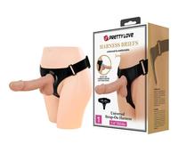 PRETTY LOVE - HARNESS BRIEFS ARNÉS UNIVERSAL CON DILDO JERRY 21.8 CM NATURAL