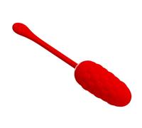 PRETTY LOVE - HUEVO VIBRADOR CON TEXTURA MARINA RECARGABLE ROJO