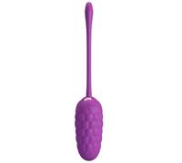 Pretty Love - Huevo vibrador recargable 12 funciones (textura marina, morado)