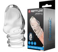 Fundas para pene marca PRETTY LOVE MALE PRETTY LOVE - JEREMY ENGROSADOR PENE TRANSPARENTE