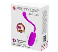 PRETTY LOVE - JULIUS HUEVO VIBRADOR IMPERMEBLE & RECARGABLE MORADO