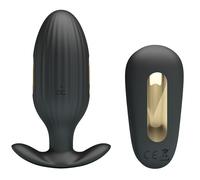 Pretty Love Kelly - Plug anal vibrador recargable con mando inalámbrico (negro)