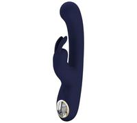 Pretty Love Vibrador Lamar – Conejito y Punto G con pantalla LED Azul oscuro Ø4x22 cm