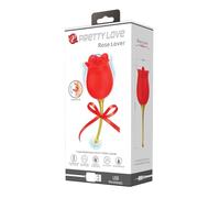 Pretty love - rose lover rosa estimuladora de clítoris 12 vibraciones rojo