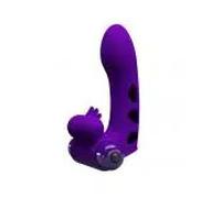 PRETTY LOVE Orlando Funda De Dedo Vibrador Morado - Diseño Ergonómico Para Placer Personalizado
