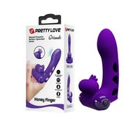 PRETTY LOVE Orlando Funda De Dedo Vibrador Morado - Diseño Ergonómico Para Placer Personalizado