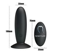 Pretty love - plug anal recargable con vibracion y mando