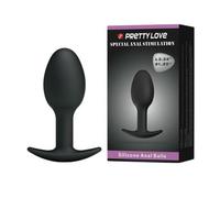 Pretty love - plug anal silicona 6.5 cm negro