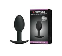 PRETTY LOVE - PLUG ANAL SILICONA 6.5 CM NEGRO