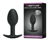 PRETTY LOVE Plug Anal Silicona 6.5 Cm Negro - Diseño Ergonómico Para Comodidad y Estimulación