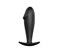 Pretty love plug anal silicona forma pene - negro