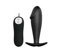 Pretty love - plug anal silicona forma pene y 12 modos vibracion negro