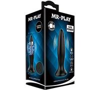 Mr play - plug anal vibrador negro recargable