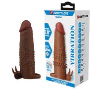 PRETTY LOVE - QUILLON FUNDA PARA PENE VIBRADORA 20 CM Ø 4 CM COLOR MARRÓN
