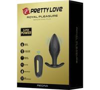 PRETTY LOVE - REGINA PLUG ANAL VIBRADOR RECARGABLE NEGRO