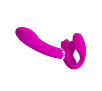 Pretty love - valerie vibrador doble strap-on 12 vibraciones morado