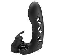 PRETTY LOVE - VANCE FUNDA DEDO VIBRADOR CONEJO NEGRO