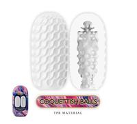 Pretty Love Venus X - Bola Coquettisch - Masturbador para hombre Blanco Ø 6,5 x 13,1 cm