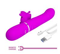 Pretty Love Vibrador Rabbit Multifunción 4 en 1 Fucsia - Diseño Ergonómico Para Experiencias Únicas