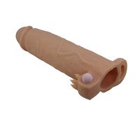 Pretty Love Xerxes - Funda/extensión para pene con estimulador clitoriano y bala vibradora extraíble