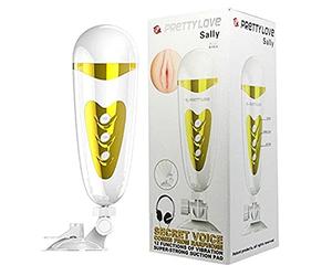Pretty Male Masturbador Masculino con Vibracion y Sonido Sally Pretty Love 150 g