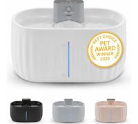 Pretty Paw Fuente para Gatos Inalámbrica con Sensor de Movimiento 3L Blanco | Batería recargable, bebedero gatos silencioso, filtro integrado, uso interior, hasta 45 días por carga