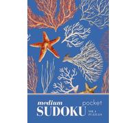 Pretty Pocket Sudoku - Medium - Vintage Coral: Minimal Small Travel Size Puzzle Book