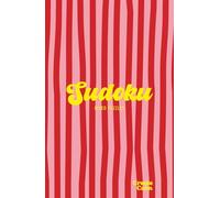 Pretty Pocket Sudoku Mixed Puzzles: Hand Drawn Red & Pink Aesthetic Striped Hardcover for Your Analog Life