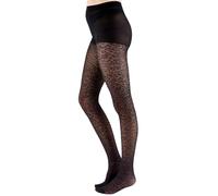 Pretty Polly Medias De Talle Animal Print Negras - NPAYJ9