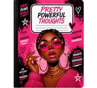 Pretty Powerful Thoughts: A College-Ruled Composition Notebook & Lined Journal for Ideas, Goals, and Success - Bold Pink & Black Design for Black Women and Girls