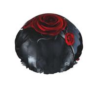 Pretty Roses - Gorro de ducha multiescena y multiusos de doble capa impermeable y gorro de cocina, adecuado para adultos, niños y hombres y mujeres.