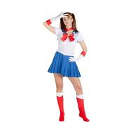 Pretty Sailor Girl marinero colegiala disfraz chica mujer adulta (Talla única)