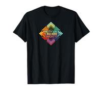 Pretty Sure I Was Born Sarcastic Funny Retro Geometric Camiseta