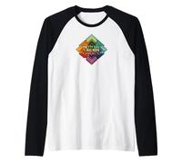 Pretty Sure I Was Born Sarcastic Funny Retro Geometric Camiseta Manga Raglan