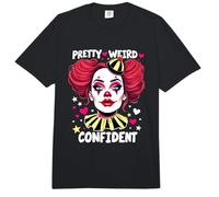 Pretty Weird Confident Girlfriend Cara De Payaso Clowngirl Comfort Colors Adult Heavyweight T-Shirt