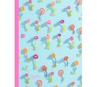 Pretty WildFlowers, Hand-Drawn And Hand-Painted, Blue Background, 150 Lined Page, 8x11, Notebook Perfect For School, Learning And Note-Taking: Created ... By: Artist Mary Elisabeth Linder @ MaryEMade