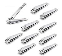 PrettyClaw - Cortaúñas de acero inoxidable con borde afilado para dedos y pies (10 piezas)