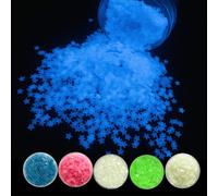 Prettyg 5 Cajas Set luminoso Star Nail Art Glitter Glow in the Dark 3D Sparky Star Star Stickers para brillo para resina Diy Making Art Craft Cla