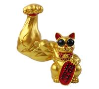 Prettyia P Powered - Figura de Gato de la Suerte, Felicidad, Bienvenida, Saludando, Brazo, Pata, Riqueza, Gato de la Suerte, Tiendas de hogar, Coche, Accesorios Decorativos Feng Shui, Suerte Dorada