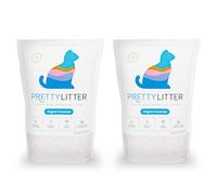PrettyLitter - Arena para gatos con monitoreo de la salud (sin perfume, no se aglutina), ligera y de bajo seguimiento, cristales de gel de sílice que cambian de color, control avanzado de olores, 6