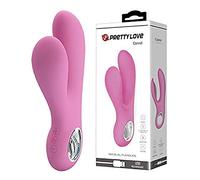 PRETTYLOVE Vibrador Canrol USB Silicona Rosa Suave 200 g
